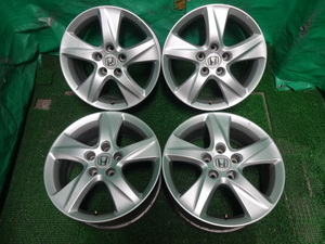 ホンダ純正アコード ツアラー CW2●17×7.5J +55 5H PCD114.3 中古ホイール4本●リ17