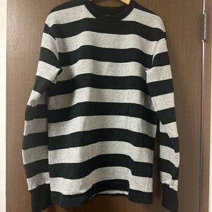 WEST RIDE ウエストライド　HEAVY BORDER LONG TEE ４２サイズ　ブラック＆グレー