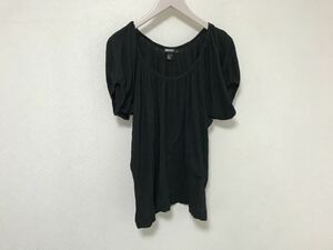 本物ダナキャランDKNYコットンバルーン半袖Tシャツレディース黒ブラックインナーSマカオ製