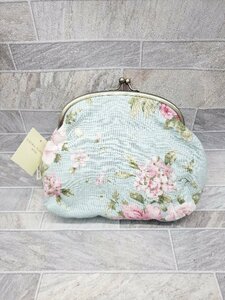 ◇ ◎ ●未使用● Laura Ashley ローラ アシュレイ タグ付き クラッチ バッグ グリーン系 マルチ レディース P