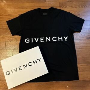 未使用 正規品 GIVENCHY ジバンシィ コットン 4Gロゴ エンブロイダリー SLIM FIT カットソー 半袖Ｔシャツ ブラック S 箱あり