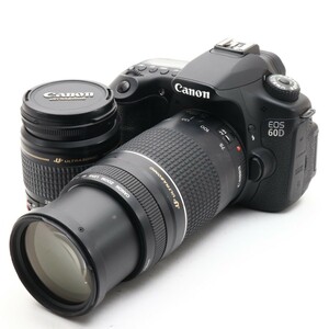 中古 美品 Canon 60D ダブルズームセット キャノン カメラ 一眼 一眼レフ 初心者 入門機 デジタル 人気 オススメ 新品SDカード8GB付