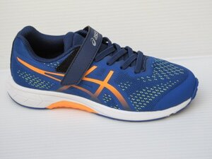 即決 asics 21.5 マジック式 アシックス レーザービーム RH-MG 1154A146 400 ブルー/オレンジ 子供 キッズ 男の子 スニーカー 通学 上履き