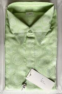 ■ GIANNI VERSACE ジャンニ・ヴェルサーチ シャツファクトリー製 メデューサ 透かし織柄 高級ドレスシャツ 未使用