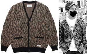 新品同様 ワコマリア WACKO MARIA 23SS LEOPARD MOHAIR CARDIGAN レオパード モヘアカーディガン M