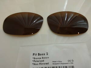 ★ オークリー PIT BOSS 2 ピットボス２用 カスタム偏光 レンズ BROWN Color polarized　PITBOSS