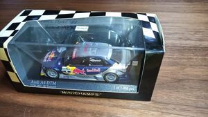 新品未開封 ミニチャンプス 1/43 ミニカー 箱ヤケ汚れ AUDI - A4 N 4 BULL DTM 2007 M.TOMCZYK SILVER アウディ 400071704