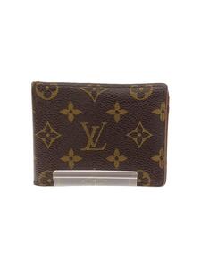 LOUIS VUITTON◆ポルト・フォイユ・ミュルティプル_モノグラム・キャンバス_BRW/PVC/BRW/レディース