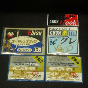 Gamakatsu がまかつ鈎 プログレ 10号 11本入 等合計4点セット ※減有 ※在庫品 (18m0406)※クリックポスト