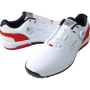 定2.2万 新品◆PUMA GOLF◆防水 アルファキャット ニトロ ディスク スパイクレス シューズ 30.0cm 白◆プーマ ゴルフ 378920◆J2460