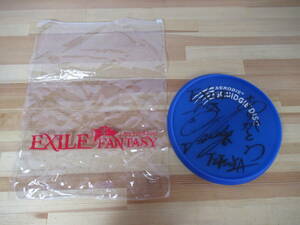 M91◇希少！【EXILE サイン入りフリスビー】TETSUYA LIVE TOUR 2010 FANTASY ライブ ツアー グッズ AEROBIE　エアロビー 21cm 220720