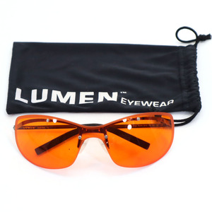 ルーメン サングラス オレンジ系 LUMEN EYEWEAR 収納袋付き メンズ