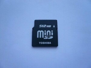 TOSHIBA　miniSDカード　512MB　