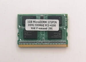 ●メモリ● MicroDIMM 172PIN DDR2 1GB 533MHZ PC2-4200　中古