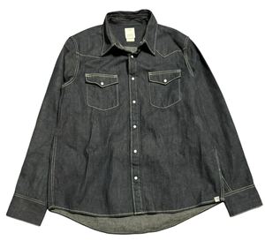 visvim 0123105007002 SOCIAL SCULPTURE SHIRT MUD OVERDYE ビズビム ソーシャル スカルプチャー デニムシャツ ブラック 3