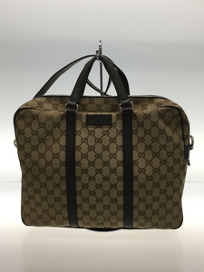 GUCCI◆ブリーフケース/キャンバス/BEG/型番:449168