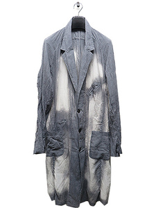 SALE50%OFF/KMRii(ケムリ)Cotton Discharge Crepe Coat/CHA・1