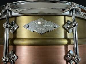 Craviotto 14 x 5,5 Masters Metal AK Brass/Copper Snare Drum. Limited edition.　クラビオット ブラス コパー