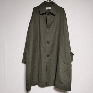 4-1010T∞marka SHIRT COAT WOOL SOFT SERGE M21C-06SH01C 定価35200円 ウール ステンカラーコート カーキ マーカ F96802