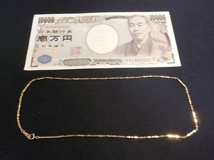 18金　ネックレス　40 cm 　刻印有り！！ 