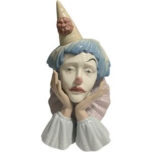 ★超絶美品!! LLADRO リヤドロフィギュリン 5129 ジェスター クラウン 陶器 置物 道化師 ピエロ ヘッド おしゃれ ビンテージ アンティーク