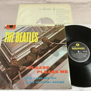 マト1N/1N　UKモノラル盤イエローパーロフォン　4thプレス　PLEASE PLEASE ME　ビートルズ　THE BEATLES