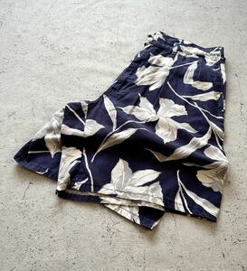 90s USA製 RALPH LAUREN FLOWER PRINT SHORTS VINTAGE アメリカ製 ラルフローレン フラワープリント ショートパンツ オールド ビンテージ