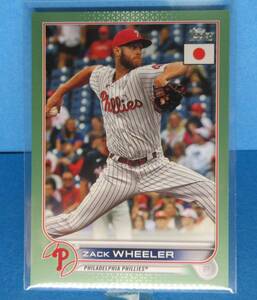 〓Topps BASEBALL 2022 JAPAN EDITION★Green Parallel★13/75(75枚限定)★188 Zack Wheeler(ザック・ウィーラー)Philadelphia Phillies