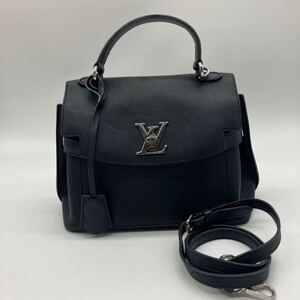 美品 LOUIS VUITTON ルイヴィトン ロックミー エヴァBB ハンドバッグ ショルダーバッグ ブラック カーフレザー 2way