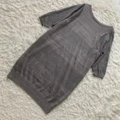 ［良品］A/X ARMANI EXCHANGE 五分袖ニットチュニックワンピース