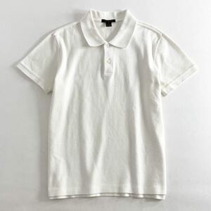 40h8 LOUIS VUITTON ルイヴィトン LV 刺繍ワンポイントロゴ ポロシャツ M ホワイト Polo Shirt イタリア製