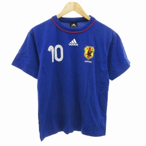 アディダス adidas Tシャツ カットソー 中村俊輔 ユニフォーム サムライブルー 半袖 ロゴプリント S 青 /HD 1014 メンズ