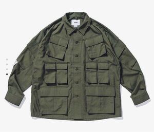 新品 WTAPS 20AW MODULAR LS COTTON. RIPSTOP オリーブ 01 SMALL