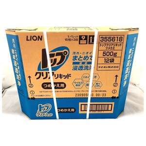 洗濯洗剤 LION トップクリアリキッドつめかえ用 500g×12袋