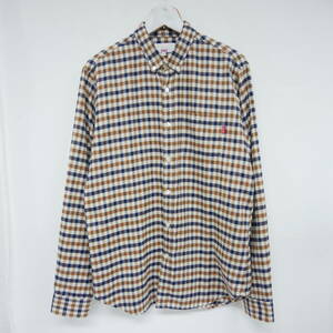 【1円】良好 国内正規 Supreme×Aquascutum アクアスキュータム 16AW Club Check Flannel Shirt フランネルシャツ チェックネルシャツ M