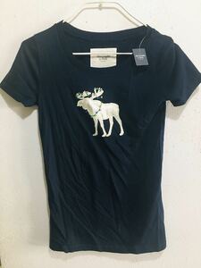 美品 Abercrombie&Fitch アバクロンビー＆フィッチ トナカイ刺繍　半袖 Tシャツ　レディス　Sサイズ　221007