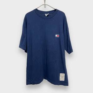 送料無料☆Tommy hilfiger☆トミーフィルフィガー☆90ｓ☆ワンポイントロゴTシャツ☆USA製☆L☆G24M