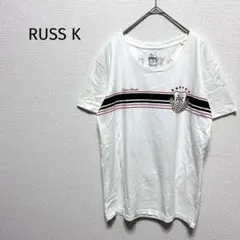 RUSSK ラスケー ロゴTシャツ L 両面プリント ビッグロゴ コットン