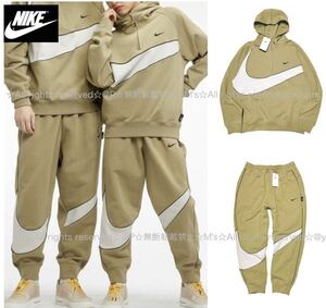 新品 NIKE AS M NK SWOOSH FLC HZ HOODIE & PANT OLIVE［ M ］ナイキ スウェット 上下セット フリース パーカー ジョガーパンツ オリーブ