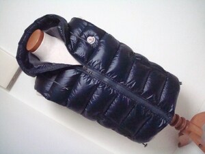 MONCLER●モンクレール●本物●ダウンベスト●パーカーダウンベスト●フルジップ●ネイビー●サイズ③●使用感を感じない程度●超美品