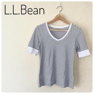 良品L.L.Beanエルエルビーン　レディース半袖Tシャツ綿100％S-REG