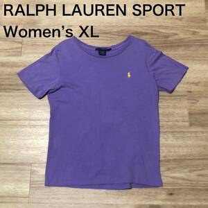 【送料無料】RALPH LAUREN SPORT半袖Tシャツ紫　レディースXLサイズ　ラルフローレンスポーツ