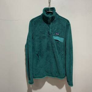 ☆送料無料☆Patagonia☆Re-Tool Snap-T☆フリースプルオーバー☆レディースM☆グリーン系☆e22