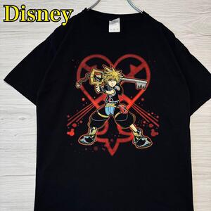 【入手困難】Disney ディズニー　キングダムハーツ　Tシャツ　半袖　海外輸入　一点物　ソラ　キャラクター　ゲーム　ディズニーランド