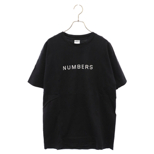 NUMBERS ナンバーズ USA製 ロゴプリント クルーネック半袖Tシャツ カットソー ブラック