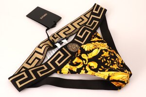 ヴェルサーチ ベルサーチ バロッコ ジョックストラップ 新品 VERSACE 1001382 1A00515 5B010 size5( L相当,EU50,ウエスト約90cm)