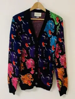 グッチ GUCCI CARDIGAN アングリーキャットマルチカラーXS【美品】