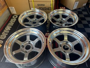 在庫あり 生産終了品【4本価格】 TE37V 15×8.5J -5 4H-114.3　MF （ガンメタ） AE86　ハチロク