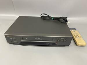 三菱 HV-FZ62 ビデオカセットレコーダー VHS リモコン付 中古保管品 / 現状品 通電確認 MITSUBISI 同梱不可【0504k-6】