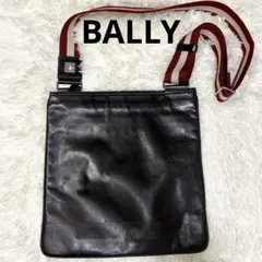 BALLY バリーショルダーバッグ　サコッシュ　ダークブラウン　レザー